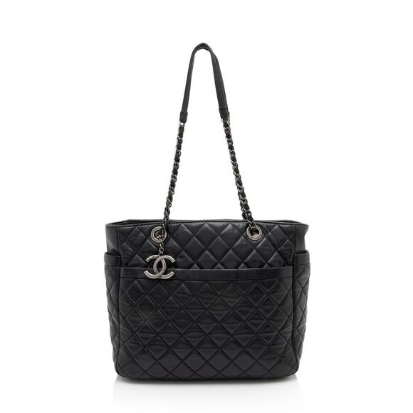 Chanel Handbags - Chanel Lambskin Pocket Shopper Tote